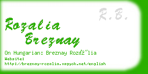 rozalia breznay business card
